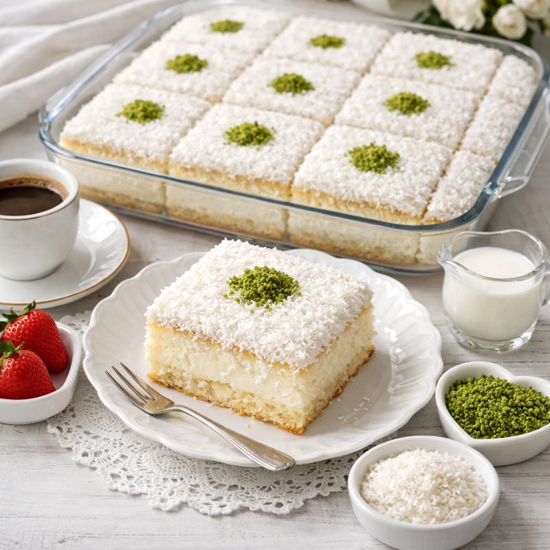 Kare Dilimli Borcamda Gelin Pastası 