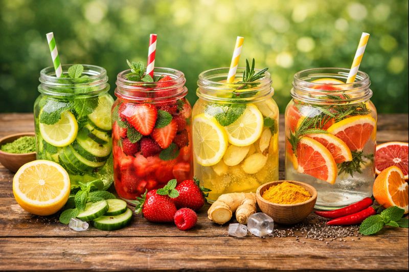 Metabolizmayı Hızlandıran ve Yağ Yakan Doğal Detoks Suları