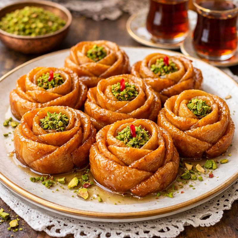 Şerbeti Tam Kıvamında, Çıtır Gül Tatlısı Tarifi