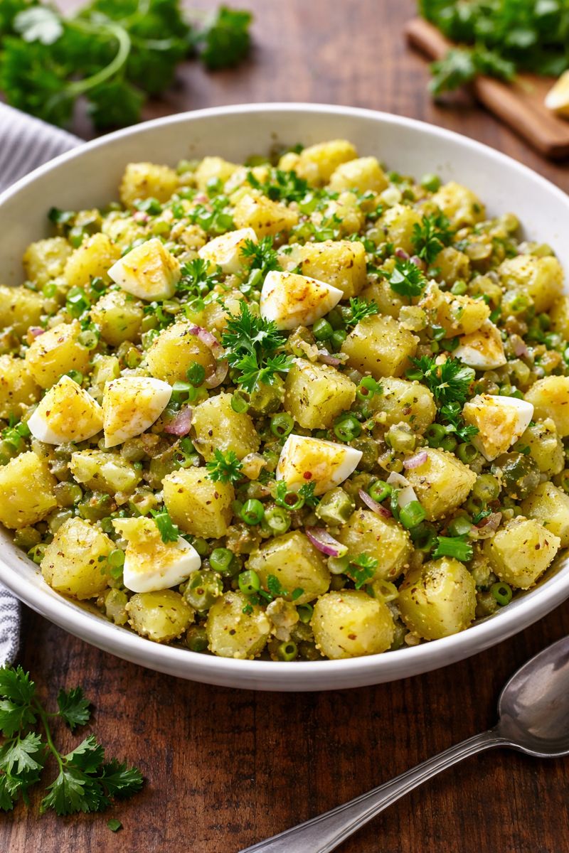 Hardallı  Sirkeli Patates Salatası Tarifi